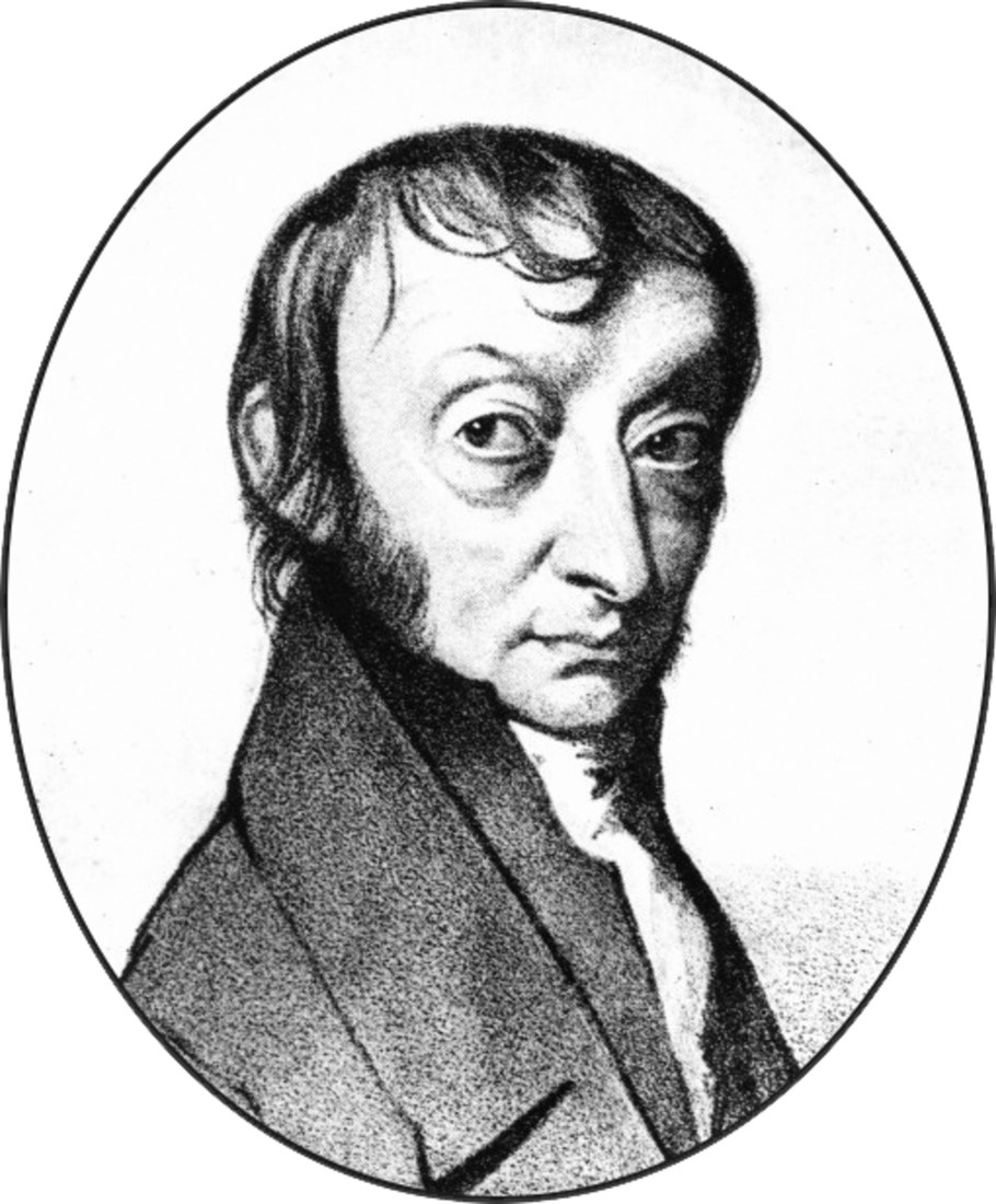 An engraved portrait of Amedeo Avogadro.