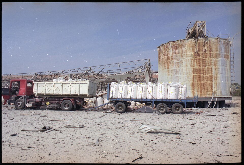 Damage at the AZF works in Toulouse after the 2001 explosion.