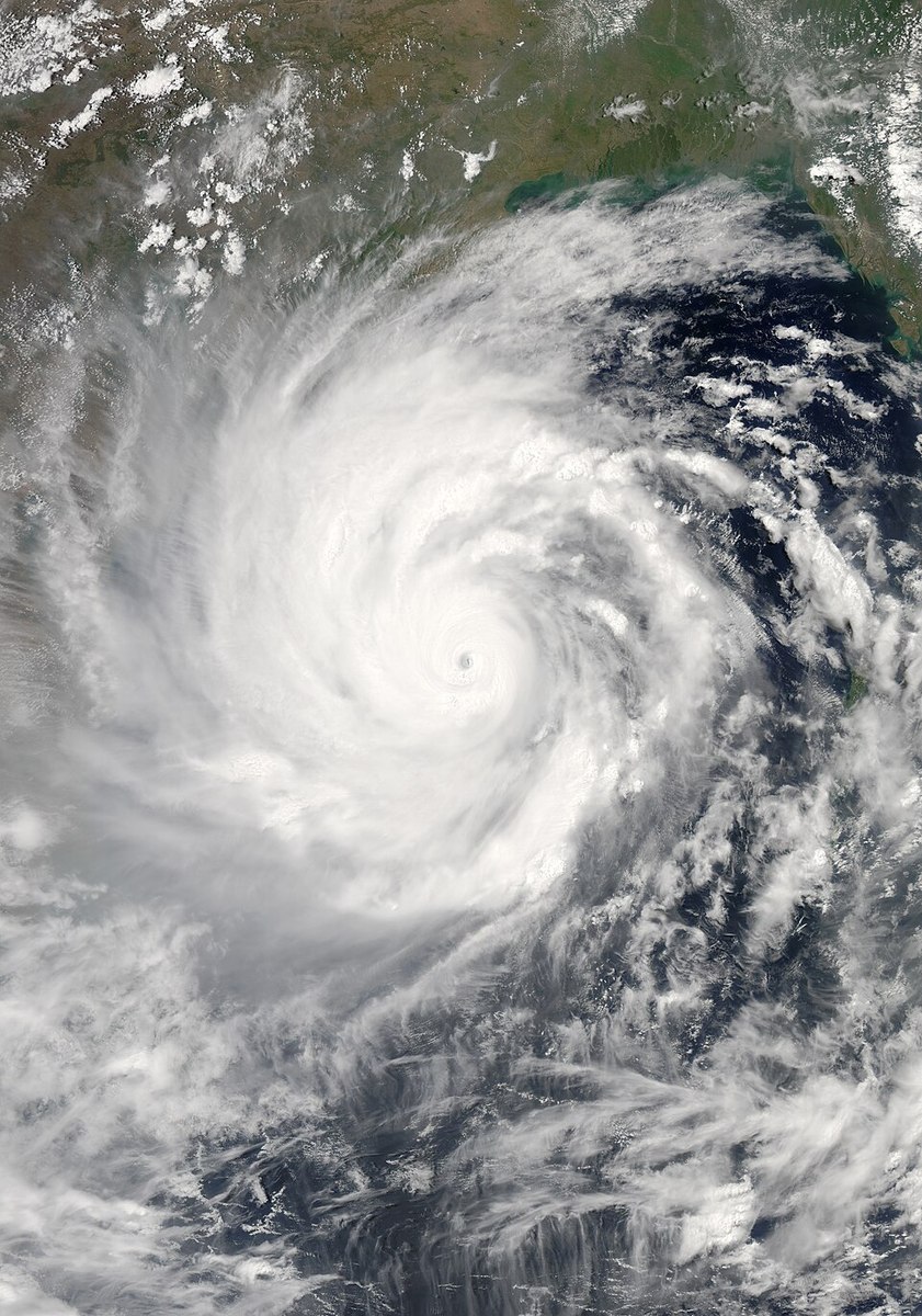 Satellite view of Cyclone Amphan on 18 May 2020.