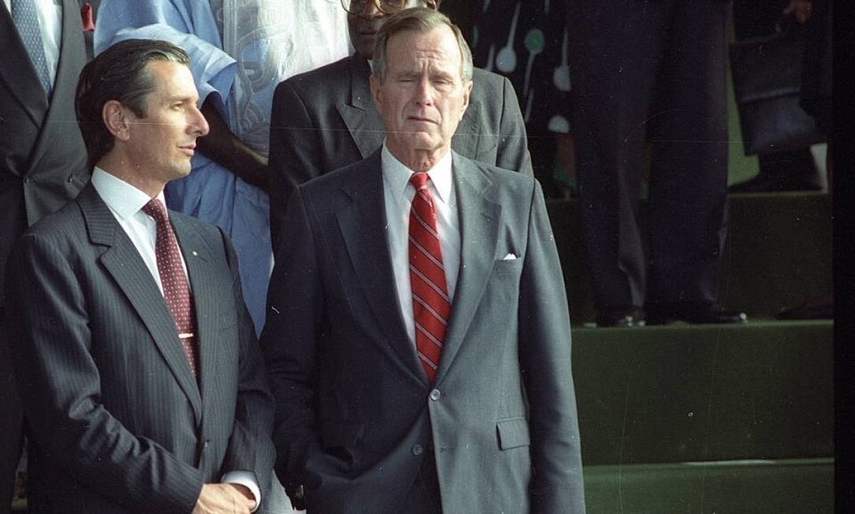 George H. W. Bush at the Rio Earth Summit, 1992.