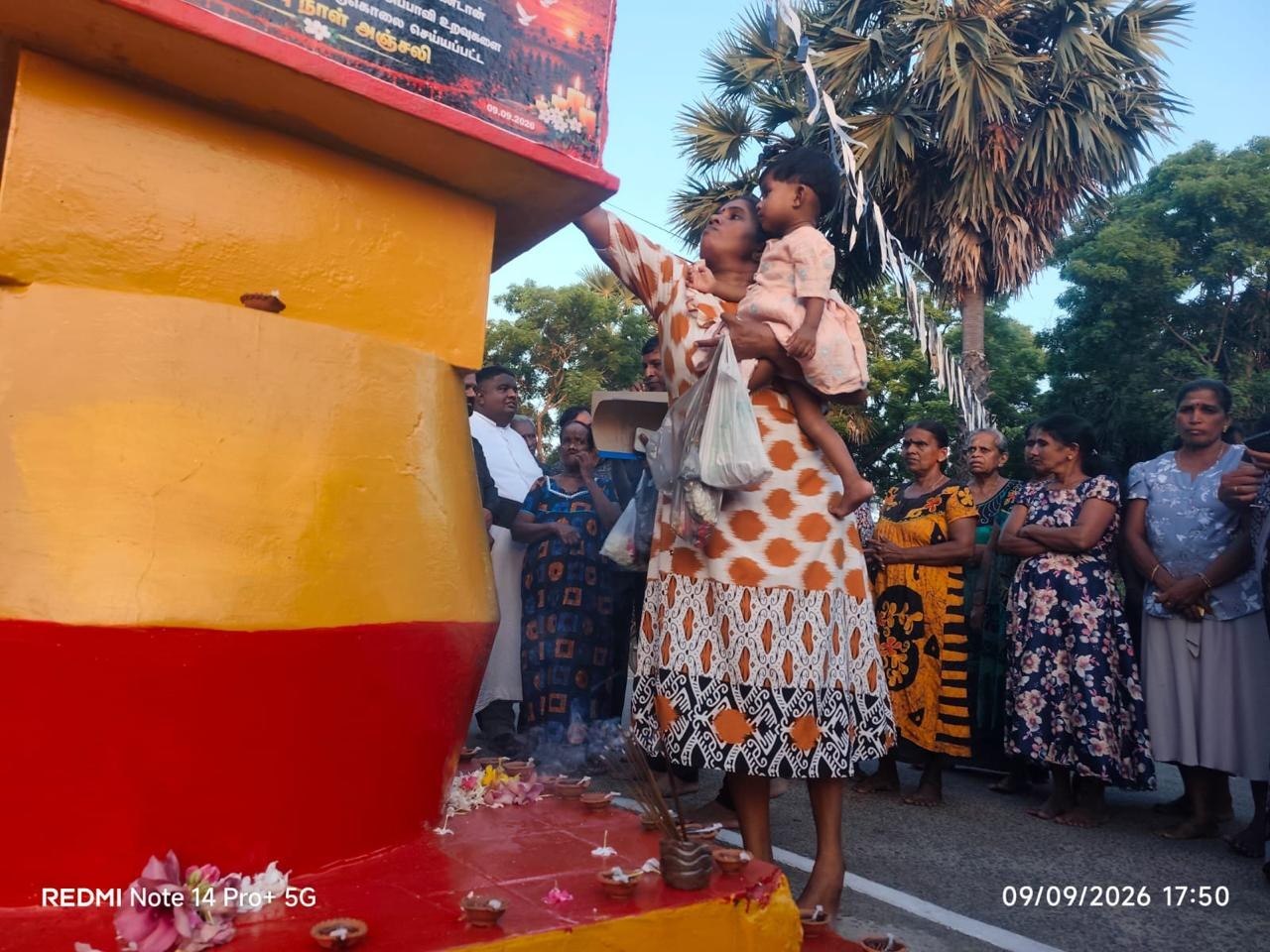 Families remembering the Sathurukondan victims, September 2026.