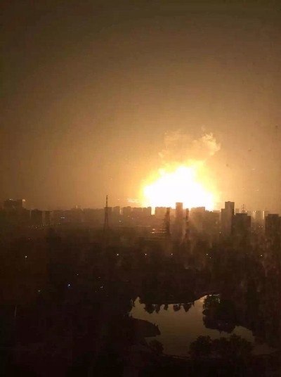 Explosion at Tianjin’s port in August 2015.