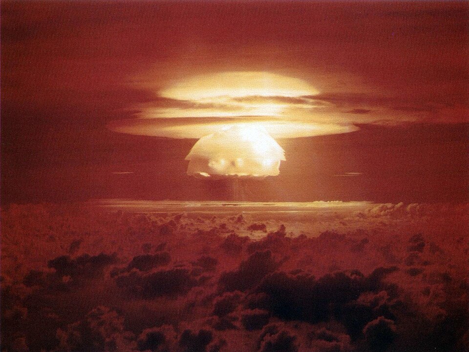 The Castle Bravo nuclear test at Bikini Atoll, 1 March 1954.