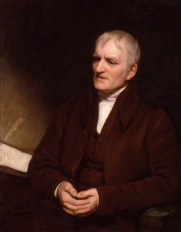 Thomas Phillips’s 1835 portrait of John Dalton.