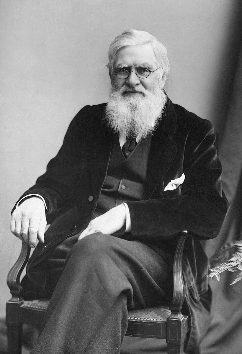 A portrait of Alfred Russel Wallace, co-author of the 1858 natural-selection announcement.