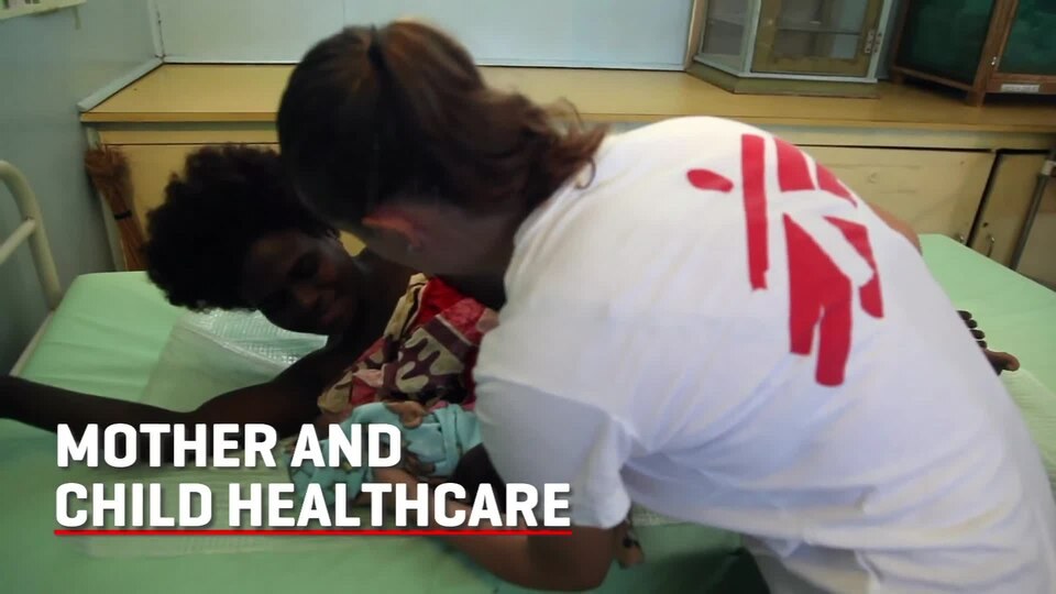 A later MSF image of maternal and child healthcare; not a photograph of the 1971 founding.