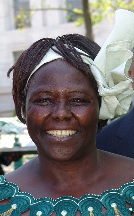 Wangari Maathai in Washington, DC, in 2005; founder of the Green Belt Movement.