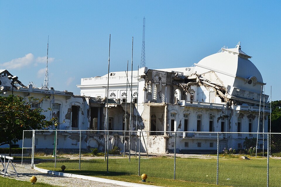 The ruined cathedral in Port-au-Prince, photographed after the 2010 earthquake.