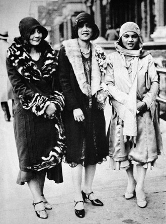 Three women in Harlem, c. 1925, in an archival photograph.