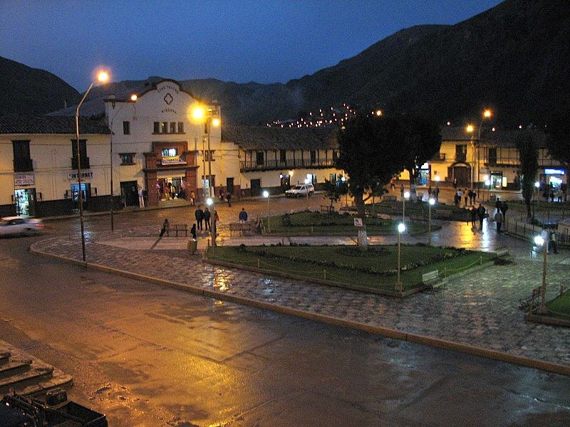 Huancavelica's central square today; a contextual view of the city associated with mercury mining.