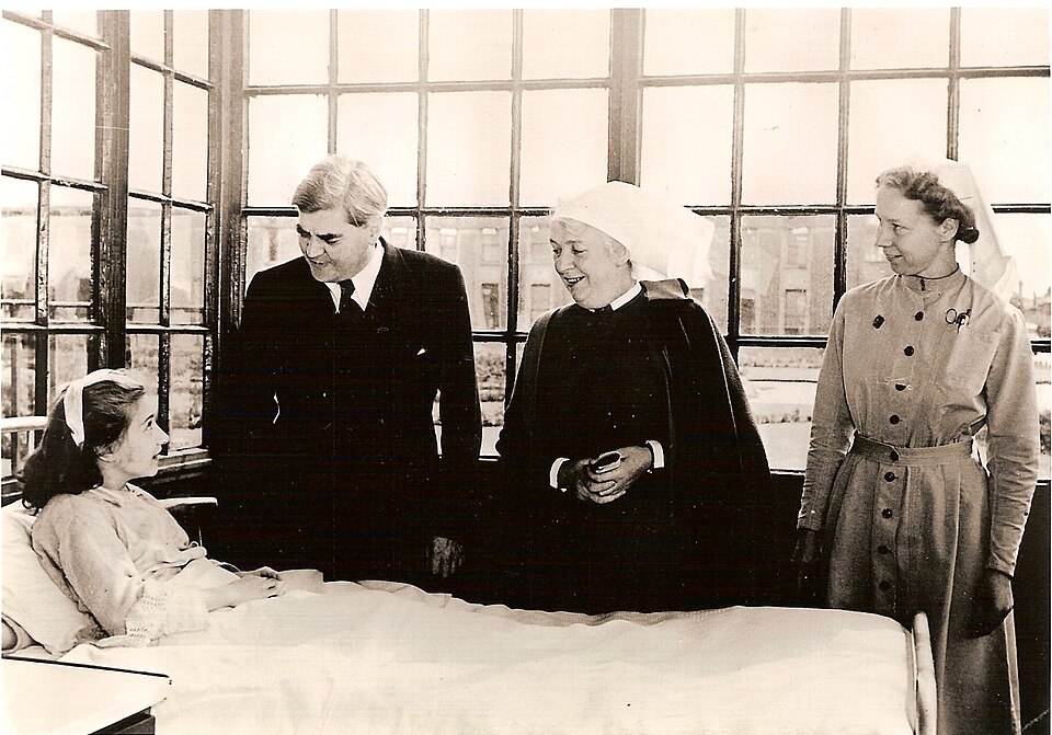 Aneurin Bevan visiting Park Hospital on the first day of the NHS, 5 July 1948.
