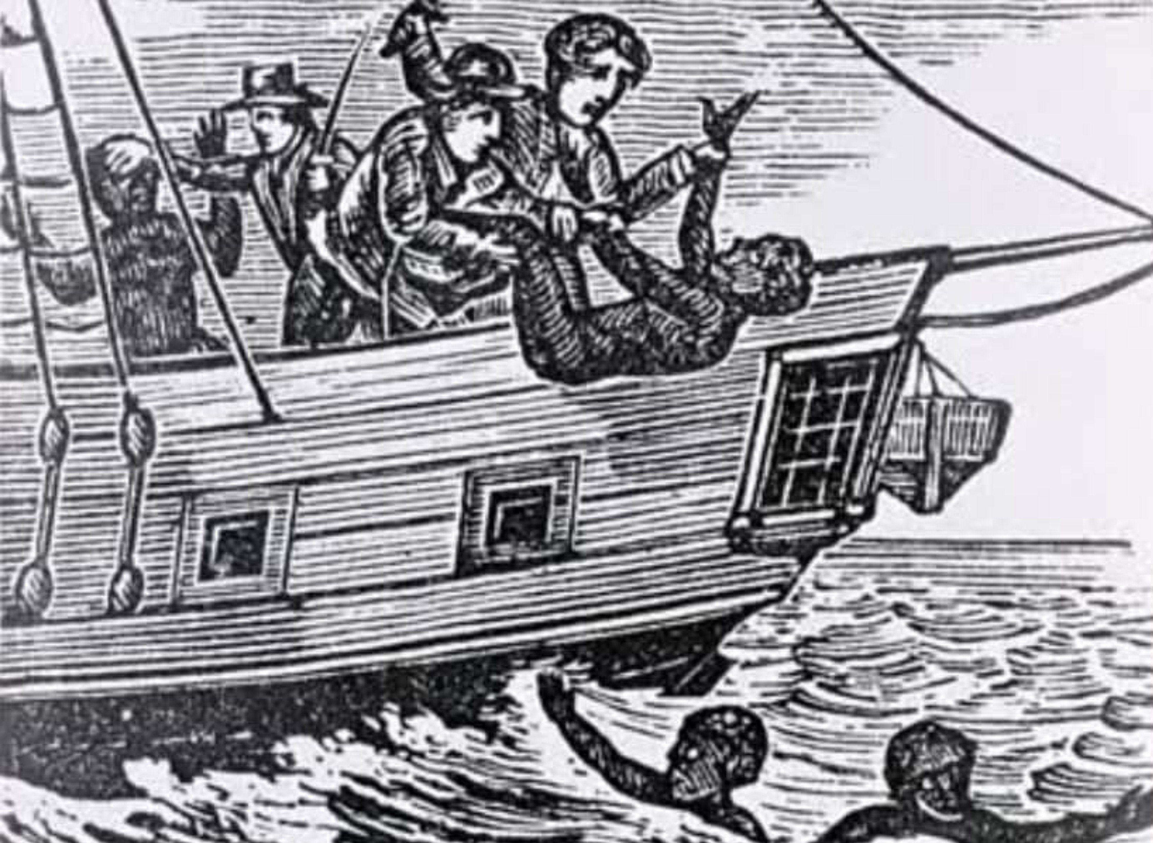 Owner-supplied illustration of violence aboard a slave ship; not verified as a contemporary depiction of the Zong.